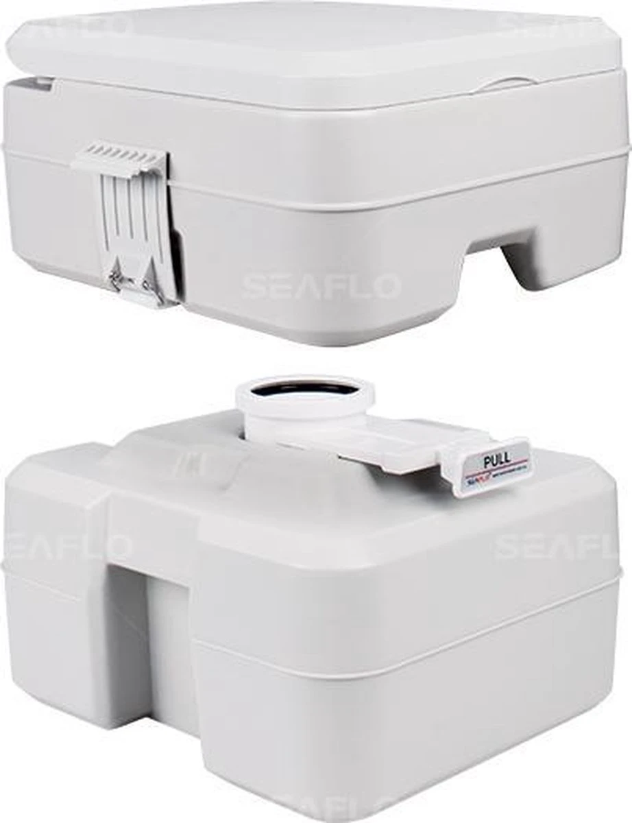 SeaFlo Portable toilet - meeneembaar toilet - draagbaar toilet - chemisch toilet 20liter - camping toilet 20l - WC SeaFlo Portable Toilet - Meeneembaar Toilet - Draagbaar Toilet - Chemisch Toilet 20liter - Camping Toilet 20l - WC -Bo-Camp Verkoop