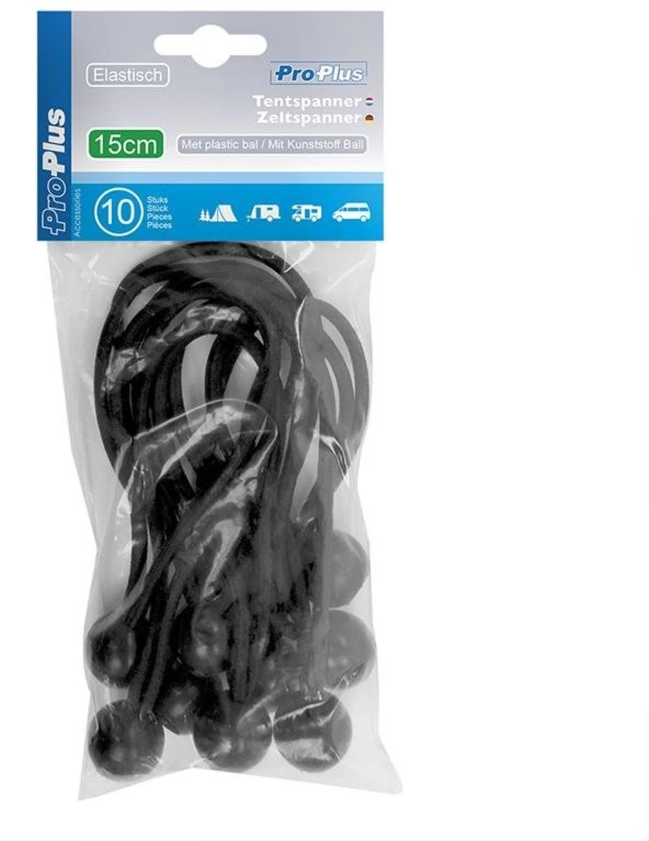 ProPlus 365644 Tentspannerset Zeltspanner-Set 10 Stück - elastisch 15cm mit Kunststoffball 10 stuk(s) ProPlus 365644 Tentspannerset Zeltspanner-Set 10 Stück - Elastisch 15cm Mit Kunststoffball 10 Stuk(s) -Bo-Camp Verkoop 926x1200 1