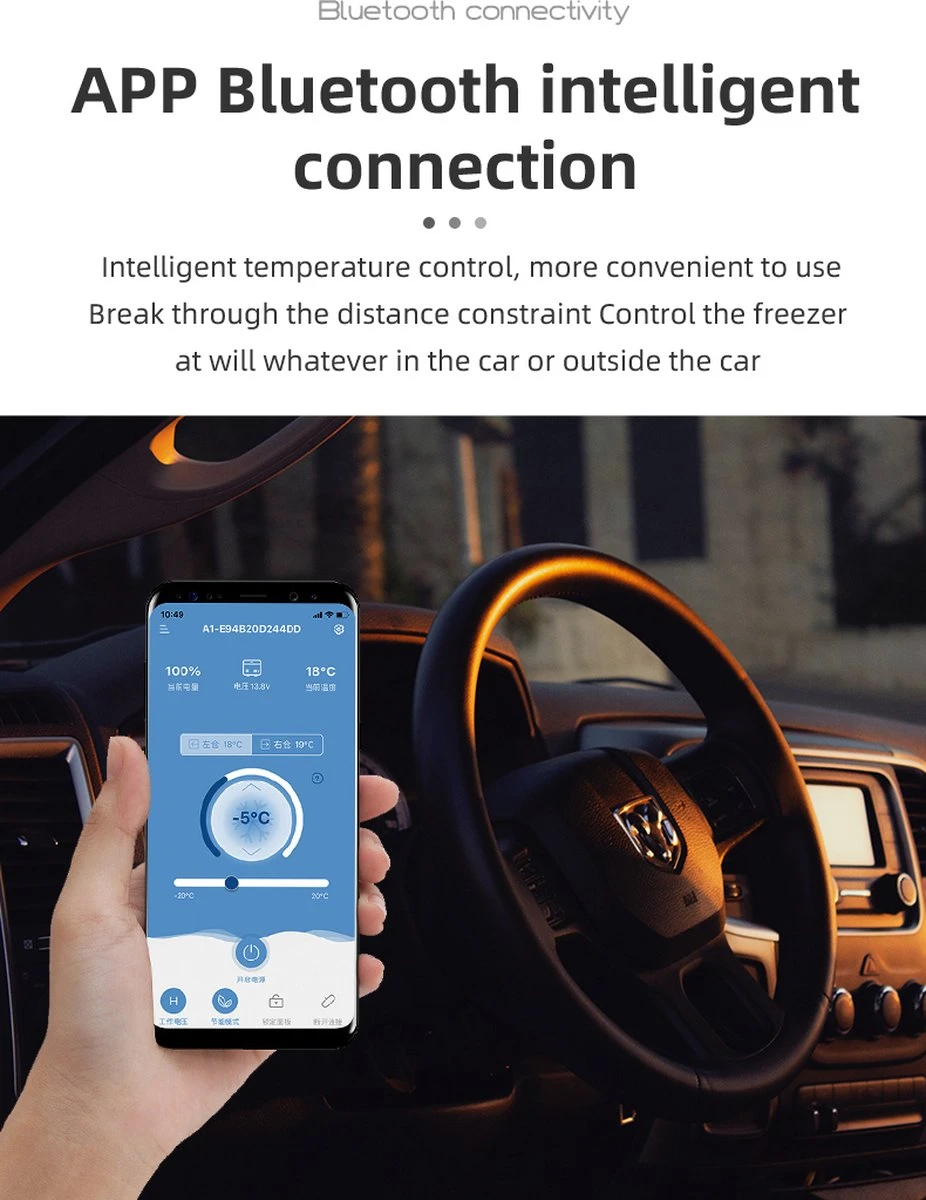 Alpicool 55L - koelkast/vriezer - 12V-24V/230V - compressor - APP - Voor auto en huis - Outdoor camping benodigdheden Alpicool 55L - Koelkast/vriezer - 12V-24V/230V - Compressor - APP - Voor Auto En Huis - Outdoor Camping Benodigdheden -Bo-Camp Verkoop 926x1200 7