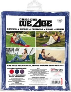 CKB LTD - Chill Out - Luchtbed - Campingstoel - Wedge Opblaasbare Ligstoel - Blauw Strandstoel 1 Persoons Volwassen Luchtbedden Kampeerstoel Vouwstoel Stoel Slaapmatje Slaapmatten Opvouwbaar Volwassenen Tuinstoel Opblaasstoel Kampeerstoelen Lucht -Bo-Camp Verkoop 929x1200