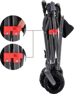 AREBOS Handkar | Transportwagen | Apparatuurwagen | Opvouwbaar | Zwart / Grijs -Bo-Camp Verkoop 949x1200 4