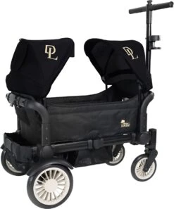 Deryan Luxe Sandy Bolderkar - Duo Buggy - Tandem Buggy - Opvouwbaar - Inklapbare Bolderwagen - Duo Kinderwagen - Zwart -Bo-Camp Verkoop 999x1200 2